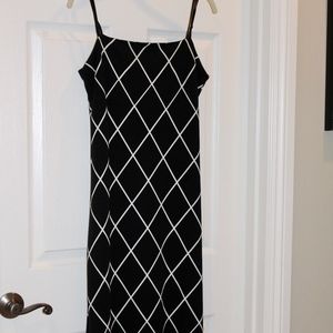 Black and white criss cross dress